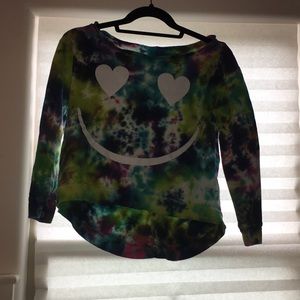 A barley used women’s XS Tie-dye Crop-top sweater